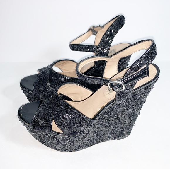 Steve Madden Shoes - Steve Madden Black Platform Wedges